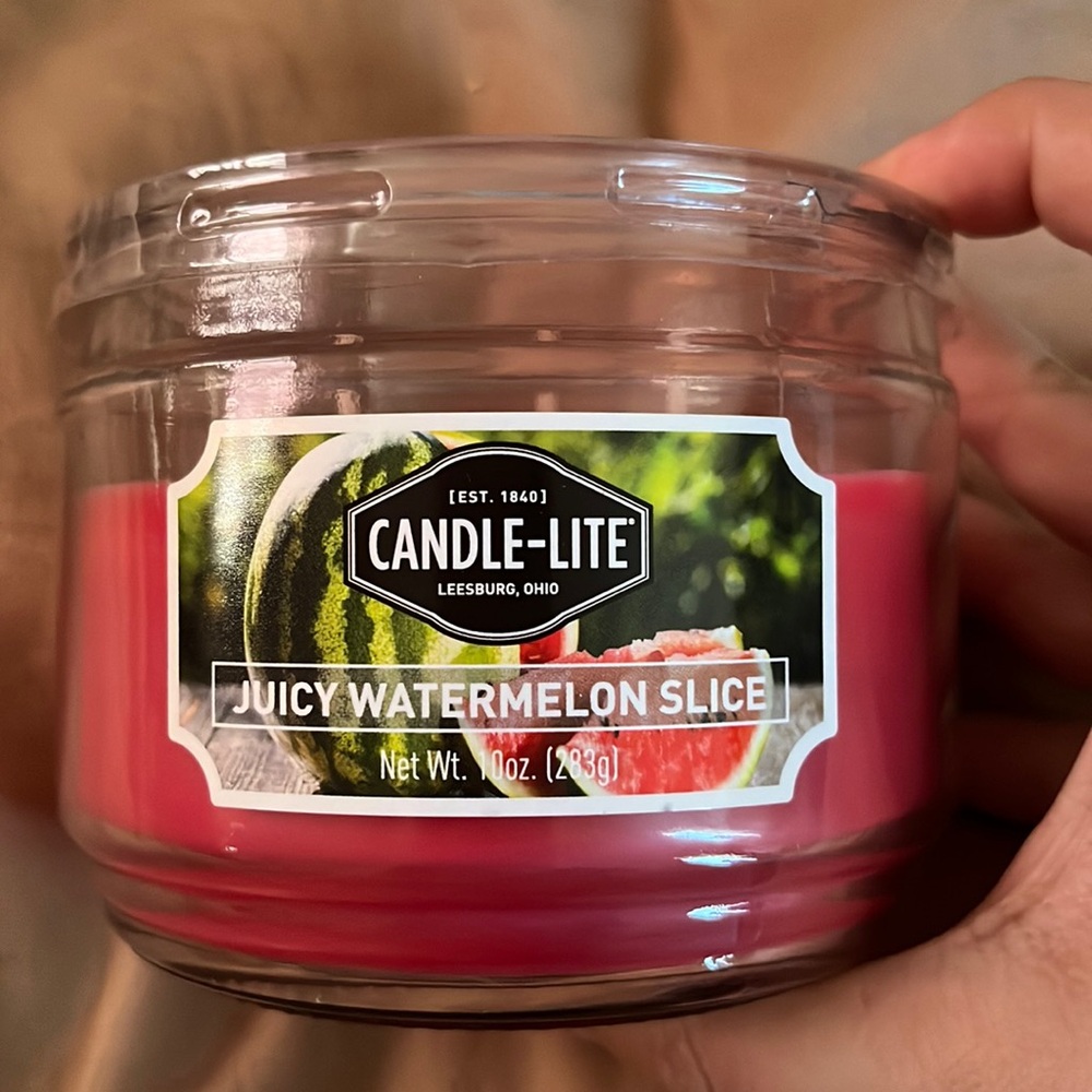 Juicy watermelon slice candle!